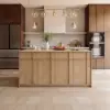 Panvyr 183cm Faux Travertine Sintered Stone Kitchen Island with Storage & LED Light