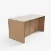 Panvyr 183cm Faux Travertine Sintered Stone Kitchen Island with Storage & LED Light
