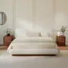 Haloa Walnut 3-Drawer LED Nightstand with Charging Station