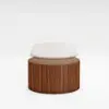 47"-60" Extendable Walnut Coffee Table with Travertine Veneer Top