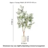 6 ft. Artificial Olive Tree with Planter and Decorative Pebbles