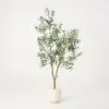 6 ft. Artificial Olive Tree with Planter and Decorative Pebbles