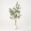 6 ft. Artificial Olive Tree with Planter and Decorative Pebbles