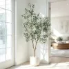 6 ft. Artificial Olive Tree with Planter and Decorative Pebbles
