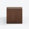 71"-108" Extendable Walnut TV Stand with Sintered Stone Top & Cabinets
