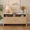 Arvona 160 cm Sintered Stone Sideboard with Open Storage & Adjustable Shelves