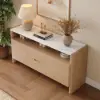 Arvona 160 cm Sintered Stone Sideboard with Open Storage & Adjustable Shelves