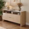 Arvona 160 cm Sintered Stone Sideboard with Open Storage & Adjustable Shelves
