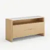Arvona 160 cm Sintered Stone Sideboard with Open Storage & Adjustable Shelves