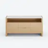 Arvona 160 cm Sintered Stone Sideboard with Open Storage & Adjustable Shelves
