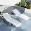 Outdoor Weather-Resistant Pool Chaise Lounge Set of 2