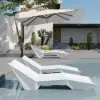 Outdoor Weather-Resistant Pool Chaise Lounge Set of 2