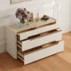 Horva 47" Faux Travertine Sintered Stone 6-Drawer Dresser