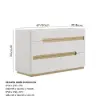 Horva 47" Faux Travertine Sintered Stone 6-Drawer Dresser