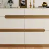 Horva 47" Faux Travertine Sintered Stone 6-Drawer Dresser