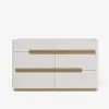 Horva 47" Faux Travertine Sintered Stone 6-Drawer Dresser