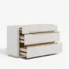 Horva 47" Faux Travertine Sintered Stone 6-Drawer Dresser