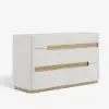 Horva 47" Faux Travertine Sintered Stone 6-Drawer Dresser