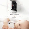 77cm Modern Metal Wall Clock with Dimmable LED Light and Remote Control