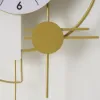 77cm Modern Metal Wall Clock with Dimmable LED Light and Remote Control