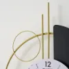 77cm Modern Metal Wall Clock with Dimmable LED Light and Remote Control