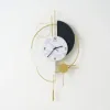 77cm Modern Metal Wall Clock with Dimmable LED Light and Remote Control
