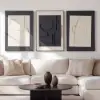 3-Piece 3D Textured Abstract Wall Art Set with Alloy Frames 70cm Tall – AUD-H3129