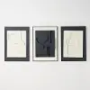 3-Piece 3D Textured Abstract Wall Art Set with Alloy Frames 70cm Tall – AUD-H3129