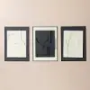 3-Piece 3D Textured Abstract Wall Art Set with Alloy Frames 70cm Tall – AUD-H3129