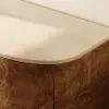 Modern 63" Burl Wood Sideboard with Sintered Stone Top