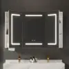 Picture of 120cm LED Bathroom Medicine Cabinet Dimmable with Defogger, Tissue Slot and Outlet