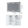 Picture of 120cm LED Bathroom Medicine Cabinet Dimmable with Defogger, Tissue Slot and Outlet