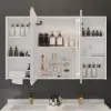 Picture of 120cm LED Bathroom Medicine Cabinet Dimmable with Defogger, Tissue Slot and Outlet