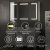 Picture of 120cm LED Bathroom Medicine Cabinet Dimmable with Defogger, Tissue Slot and Outlet