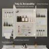 Picture of 120cm LED Bathroom Medicine Cabinet Dimmable with Defogger, Tissue Slot and Outlet