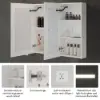 Picture of 120cm LED Bathroom Medicine Cabinet Dimmable with Defogger, Tissue Slot and Outlet