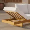 Tevara 4-Piece Outdoor Sintered Stone & Aluminium Modular Sofa Set with Coffee Table