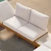 Tevara 4-Piece Outdoor Sintered Stone & Aluminium Modular Sofa Set with Coffee Table