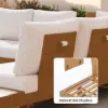 Tevara 4-Piece Outdoor Sintered Stone & Aluminium Modular Sofa Set with Coffee Table