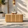 Flutera Fluted Aluminium Outdoor Coffee Table with Sintered Stone Top