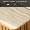 Flutera Fluted Aluminium Outdoor Coffee Table with Sintered Stone Top