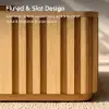 Flutera Fluted Aluminium Outdoor Coffee Table with Sintered Stone Top