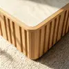 Flutera Fluted Aluminium Outdoor Coffee Table with Sintered Stone Top