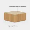 Flutera Fluted Aluminium Outdoor Coffee Table with Sintered Stone Top