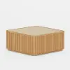Flutera Fluted Aluminium Outdoor Coffee Table with Sintered Stone Top