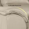 233cm King Faux Leather Pull-out Sleeper Sofa with Storage and Side Pockets – AUD-H3136