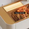 Modern Extendable Makeup Vanity Set Dresser Vanity with Mirror & Light (53"–87")