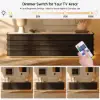 80" Ash Wood Walnut TV Stand with Sintered Stone Top