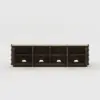 80" Ash Wood Walnut TV Stand with Sintered Stone Top