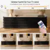 80" Ash Wood Black TV Stand with Sintered Stone Top